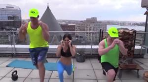 Jen Selter leads a workout