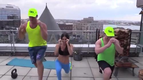 Jen Selter leads a workout