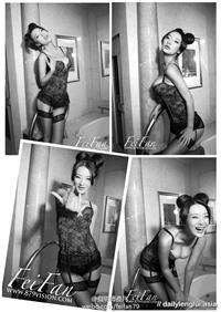 Daniella Wang in lingerie