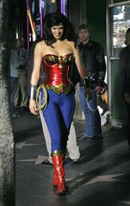 Adrianne Palicki on Wonder Woman set 3/31/2011 