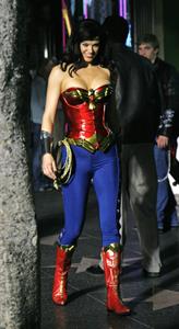 Adrianne Palicki on Wonder Woman set 3/31/2011 