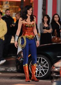 Adrianne Palicki on Wonder Woman set 3/29/2011 