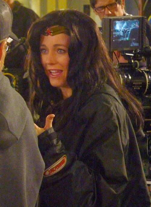 Adrianne Palicki on Wonder Woman set 3/29/2011 