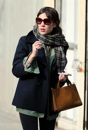 Alexa Chung Peels restaurant in the East Village in NYC, December 20, 2013