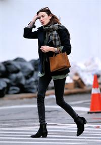 Alexa Chung Peels restaurant in the East Village in NYC, December 20, 2013