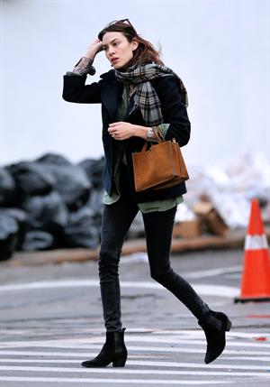 Alexa Chung Peels restaurant in the East Village in NYC, December 20, 2013