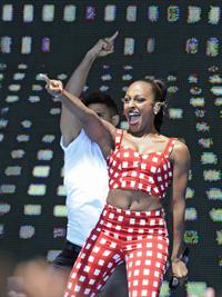 Alexandra Burke on the beach in Weston Super Mare 1/7/2012