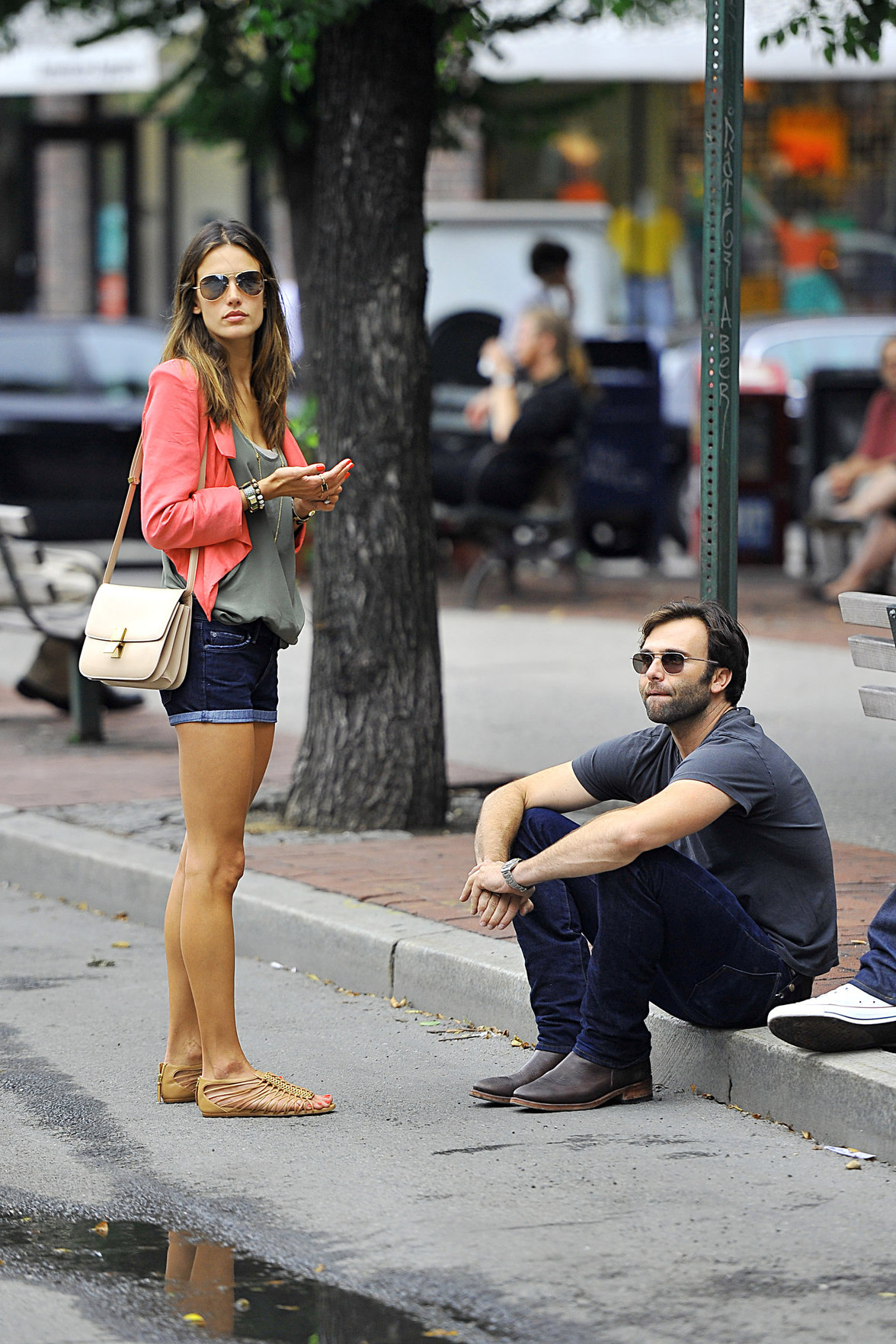 Alessandra Ambrosio Bar Pitti in New York City on June 23, 2011 