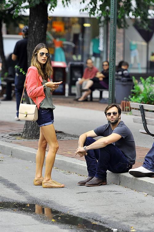 Alessandra Ambrosio Bar Pitti in New York City on June 23, 2011 