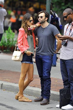 Alessandra Ambrosio Bar Pitti in New York City on June 23, 2011 