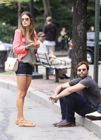 Alessandra Ambrosio Bar Pitti in New York City on June 23, 2011 