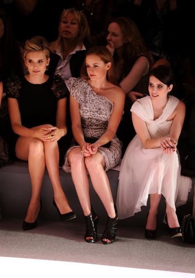 Alexis Bledel Monique Lhuillier Spring 2011 fashion show on September 13, 2010