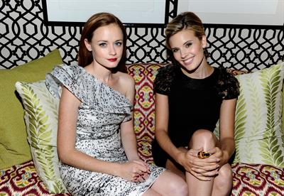 Alexis Bledel Monique Lhuillier Spring 2011 fashion show on September 13, 2010