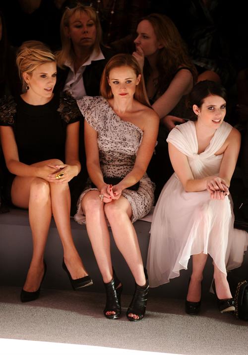Alexis Bledel Monique Lhuillier Spring 2011 fashion show on September 13, 2010