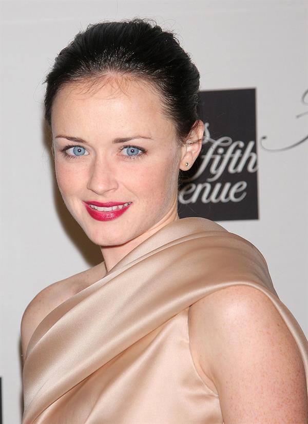 Alexis Bledel launch of the New Designers Floor at Saks Fifth Avenue in New York City 