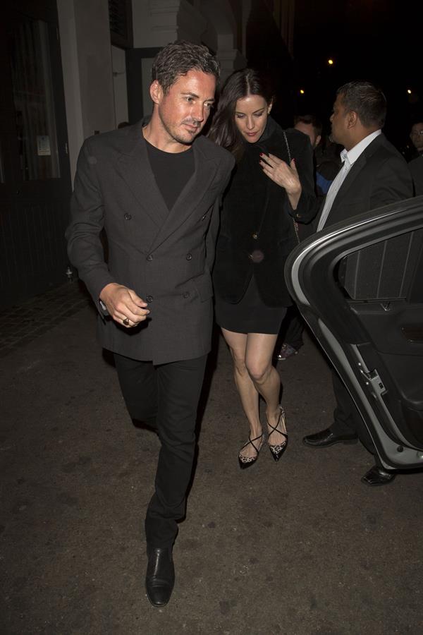 Liv Tyler arrives at Shoreditch House in London August 15, 2014