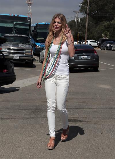 AnnaLynne McCord skydives from 18,000 feet at a charity event, Lompoc August 16, 2014