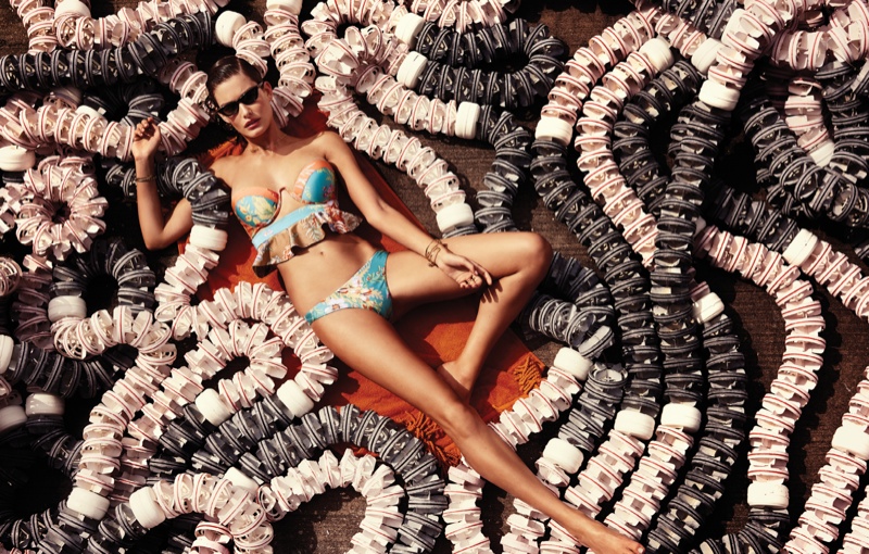 Ophelie Guillermand in a bikini