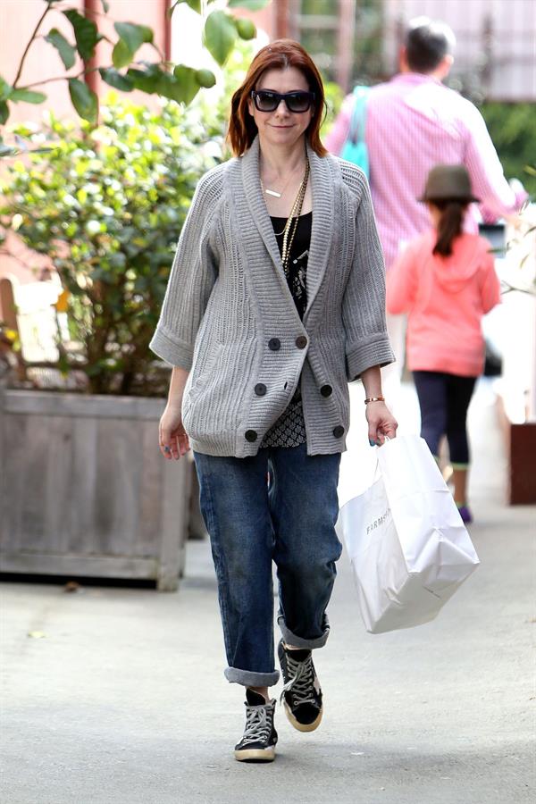 Alyson Hannigan Candids Leaving the Brentwood Country Mart in L.A - March 28th, 2014 