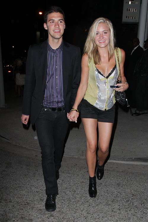 Amanda Michalka leaves a club with a friend in Los Angeles on August 7, 2010 