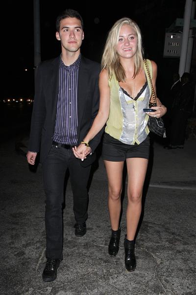 Amanda Michalka leaves a club with a friend in Los Angeles on August 7, 2010 