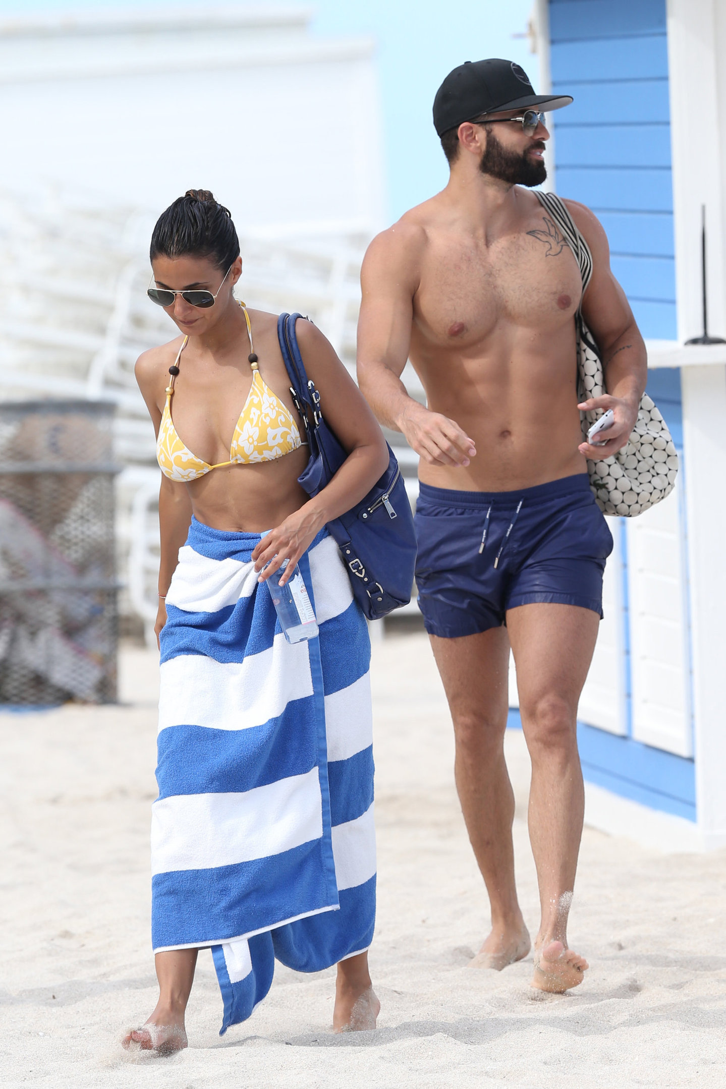 Emmanuelle Chriqui Bikini candids in Miami, 29 Aug 2013 