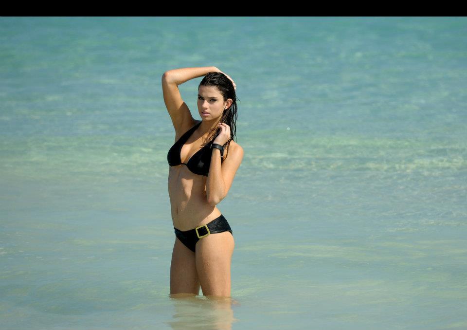 Nicole Harrison in a bikini