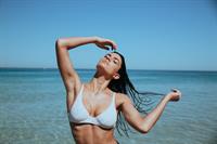 Nicole Harrison in a bikini