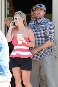 Britney Spears leaving Wild Flour Bakery Cafe on August 11, 2014