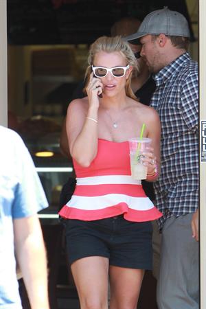 Britney Spears leaving Wild Flour Bakery Cafe on August 11, 2014