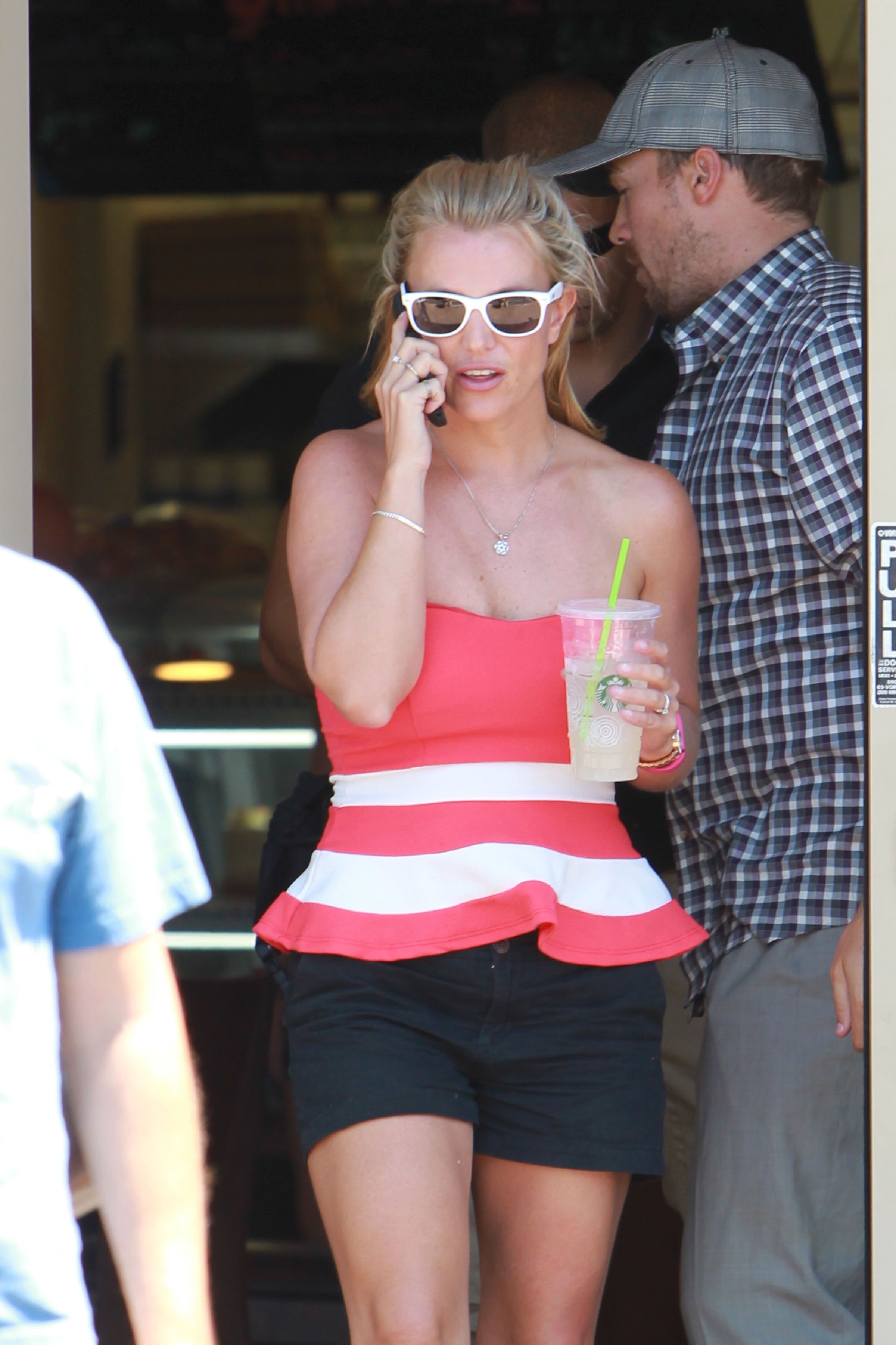 Britney Spears leaving Wild Flour Bakery Cafe on August 11, 2014