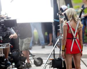Ashley Benson on the set of Pixels in Toronto on August 7, 2014