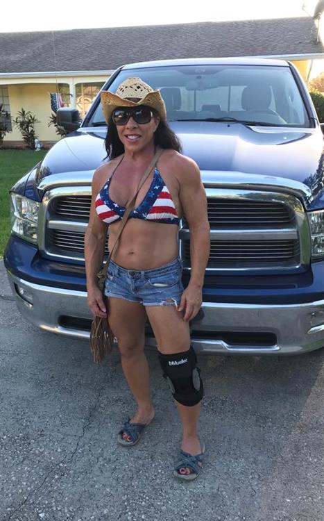 Sondra Faas in a bikini