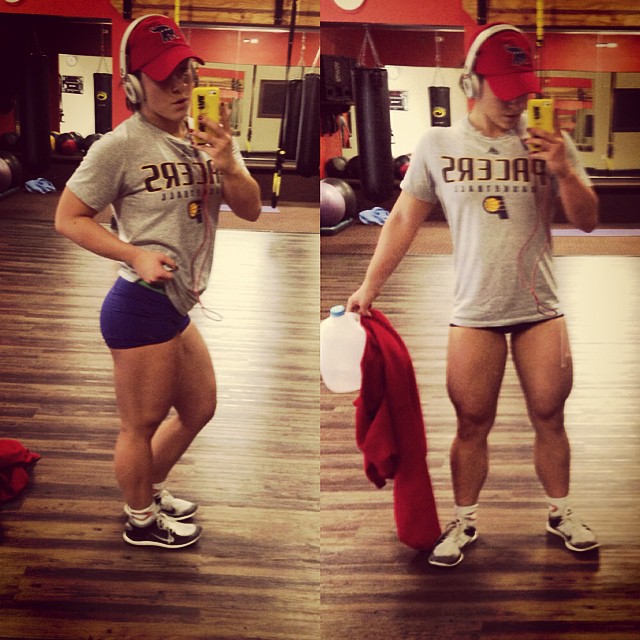 Chloe Sannito in a bikini taking a selfie