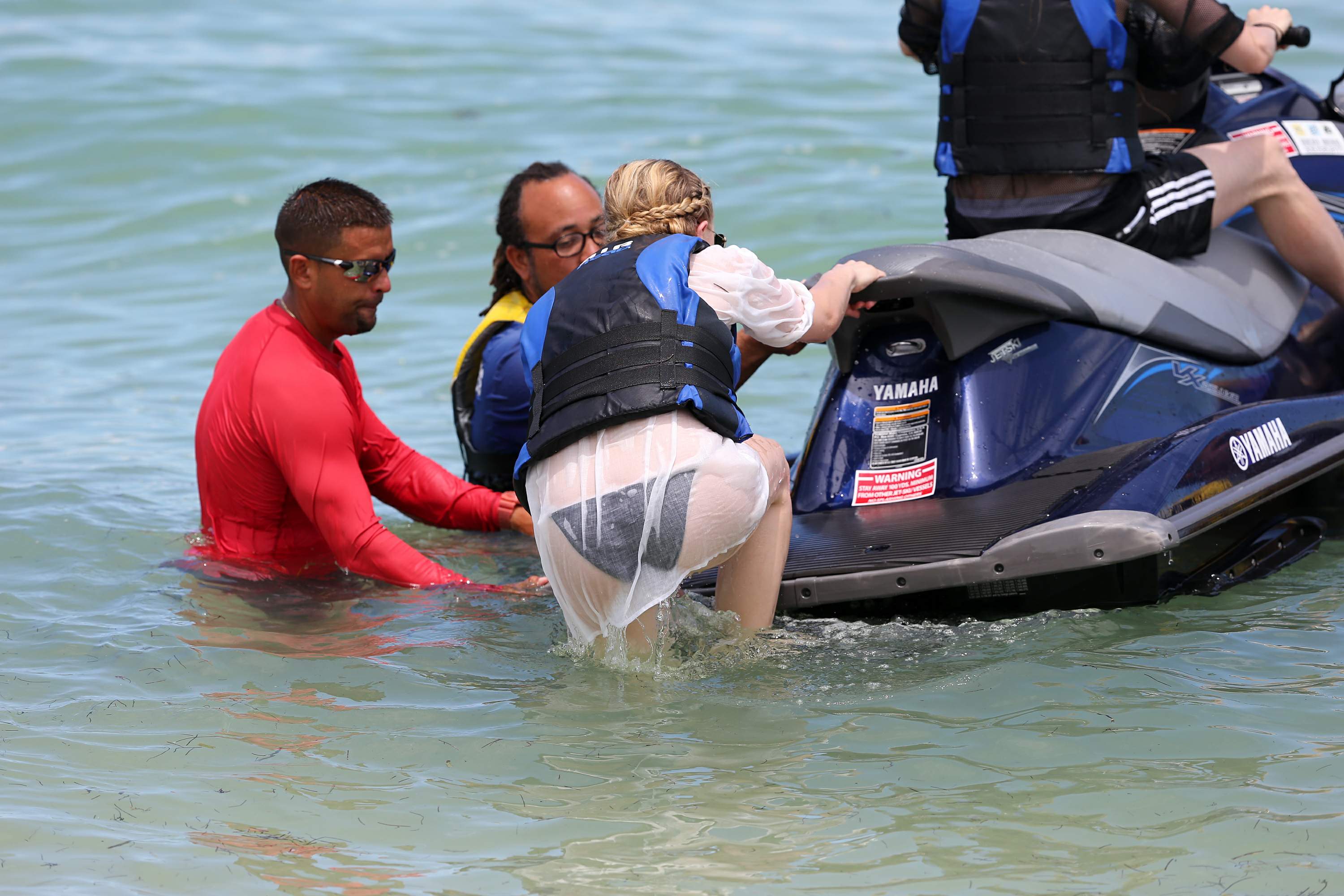 Chloe Grace Moretz candids in a Black Bikini in Miami Beach