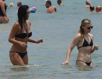 Chloe Grace Moretz candids in a Black Bikini in Miami Beach