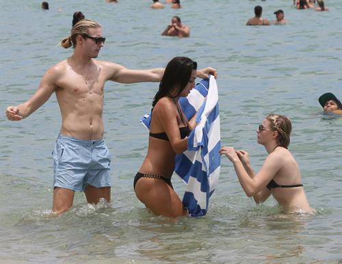 Chloe Grace Moretz candids in a Black Bikini in Miami Beach