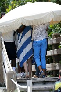 Chloe Grace Moretz candids in a Black Bikini in Miami Beach