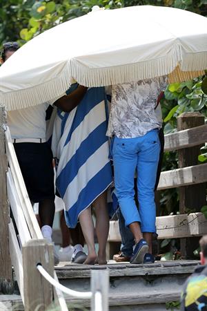 Chloe Grace Moretz candids in a Black Bikini in Miami Beach