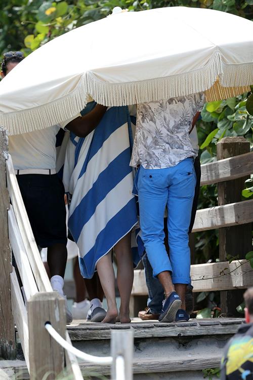 Chloe Grace Moretz candids in a Black Bikini in Miami Beach