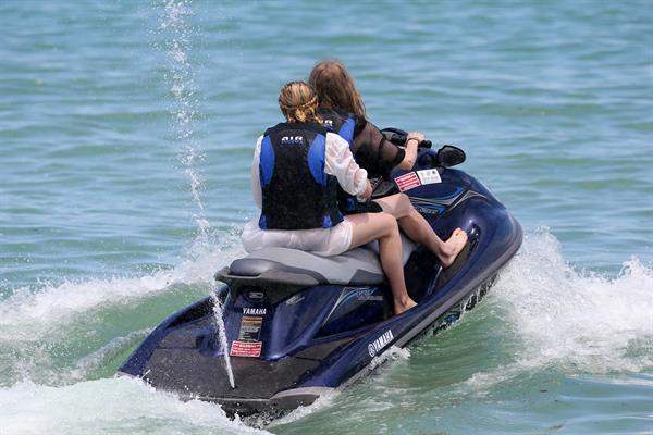 Chloe Grace Moretz candids in a Black Bikini in Miami Beach