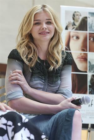 Chloe Grace Moretz attends a QA session Promoting  If I Stay in Seattle 