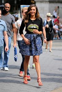 Nina Dobrev visits SiriusXM Studios in New York City on August 4, 2014