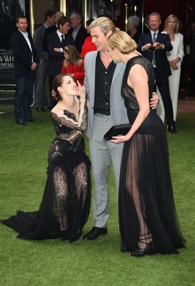 Charlize Theron and Kristen Stewart at the  Snow White And The Huntsman  World Premiere, May 14, 2012