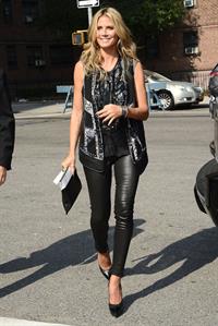 Heidi Klum arriving at BCBG Max Azria Show in New York City on September 5, 2013