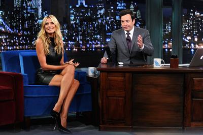 Heidi Klum on Late Night with Jimmy Fallon in New York on September 4, 2013