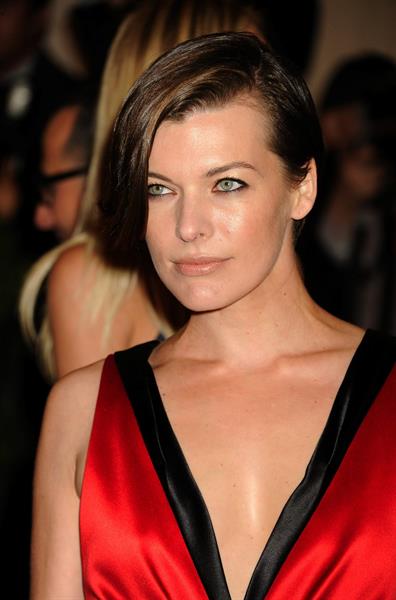 Milla Jovovich attending Metropolitan Museum of Arts Costume Institute Gala, May 7, 2012