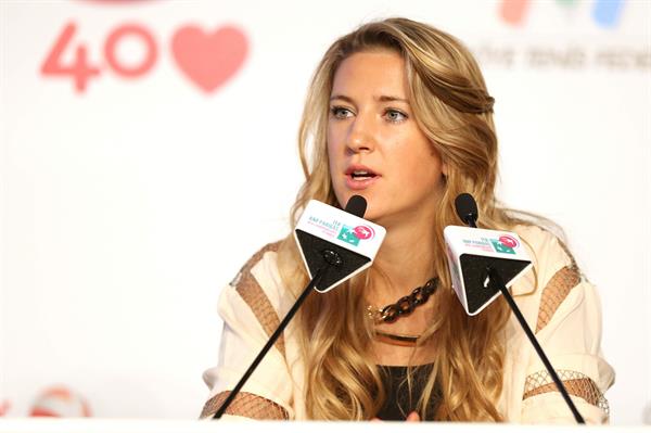 Victoria Azarenka before the Start of the WTA Championships October 21, 2013 