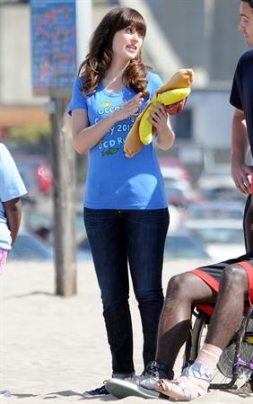 Zooey Deschanel – “New Girl” set in Malibu 10/7/13  