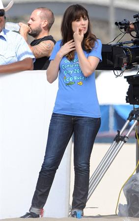 Zooey Deschanel – “New Girl” set in Malibu 10/7/13  